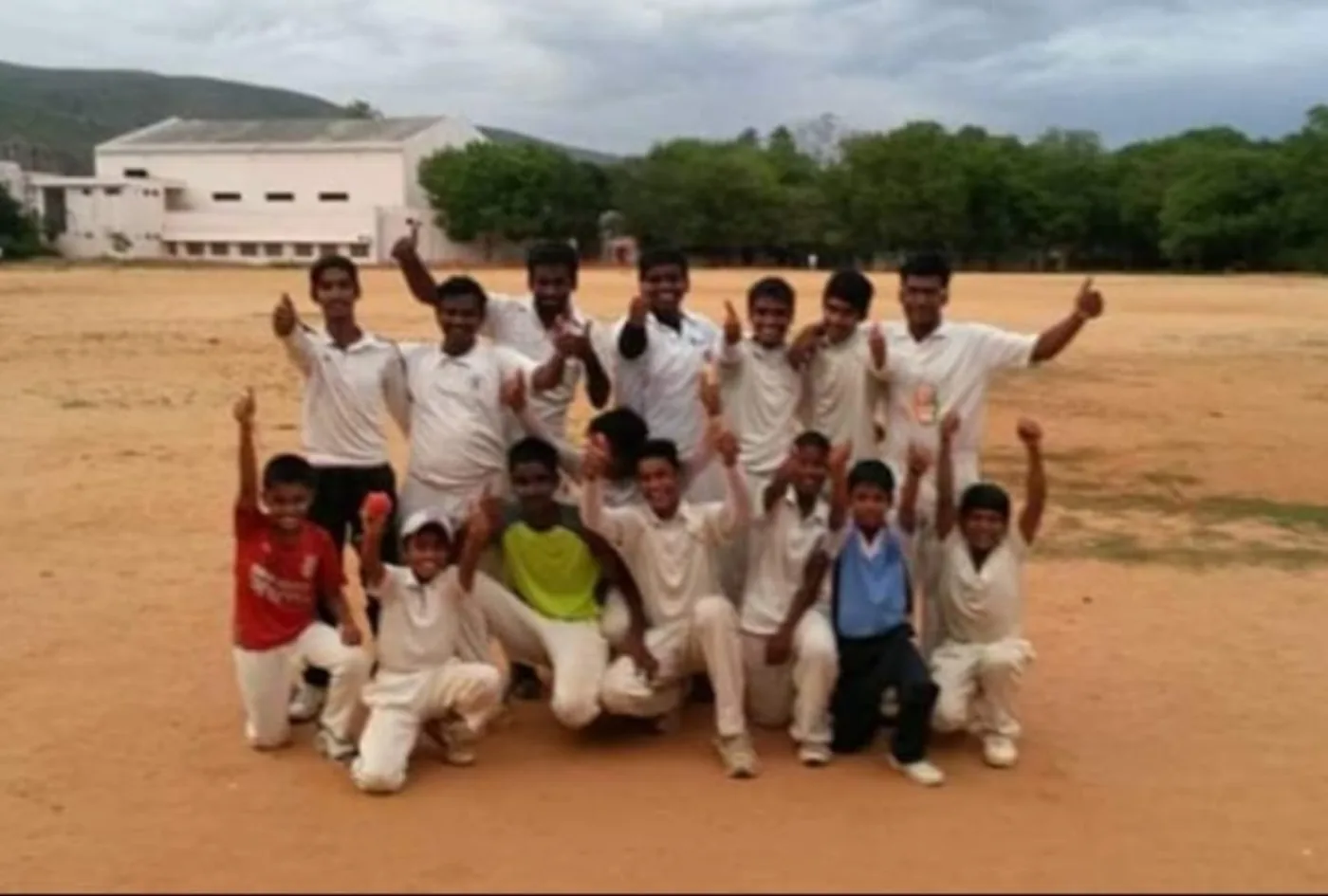 Group photo at academy practice ground