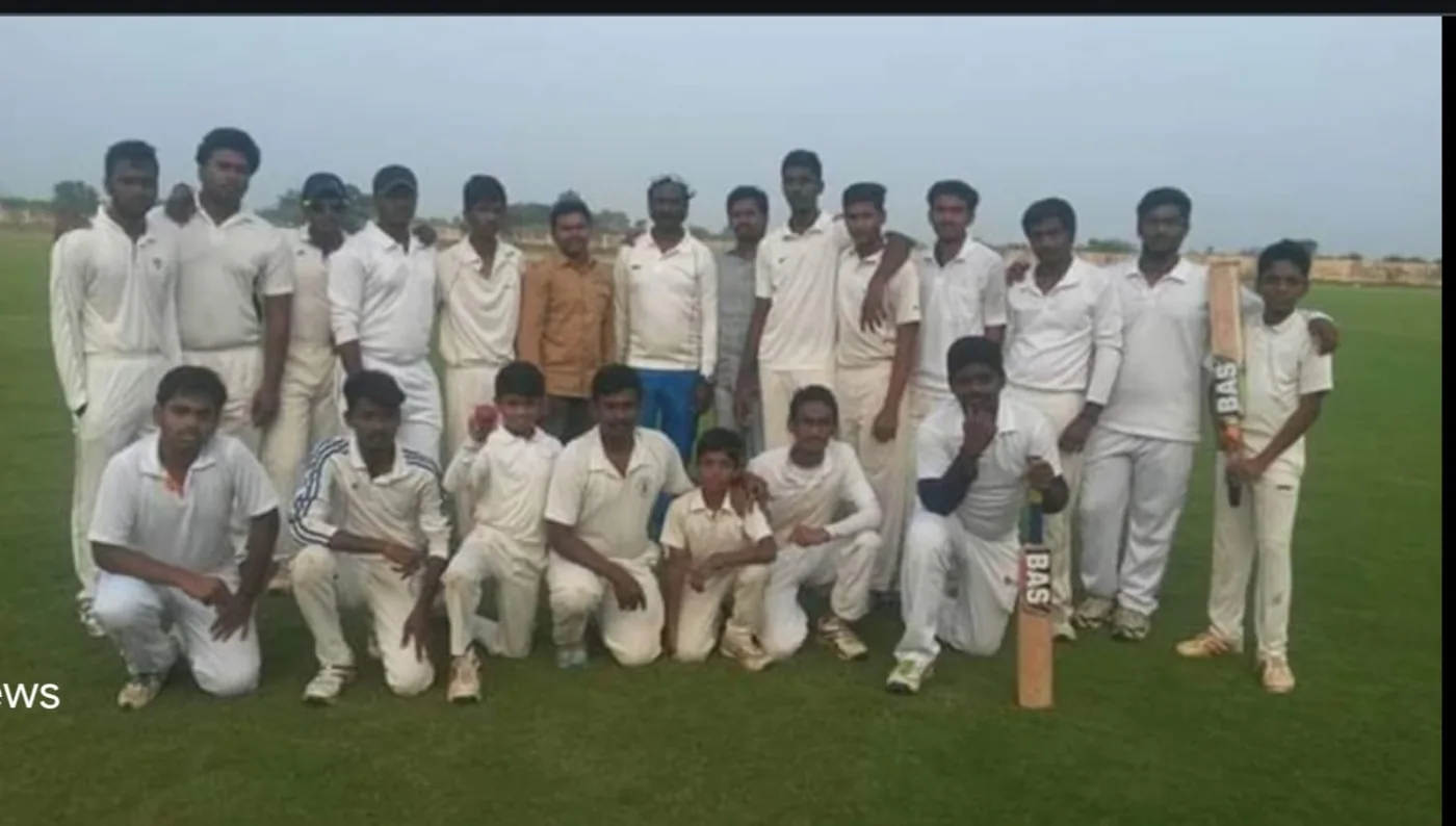 Cricket academy students in white kit