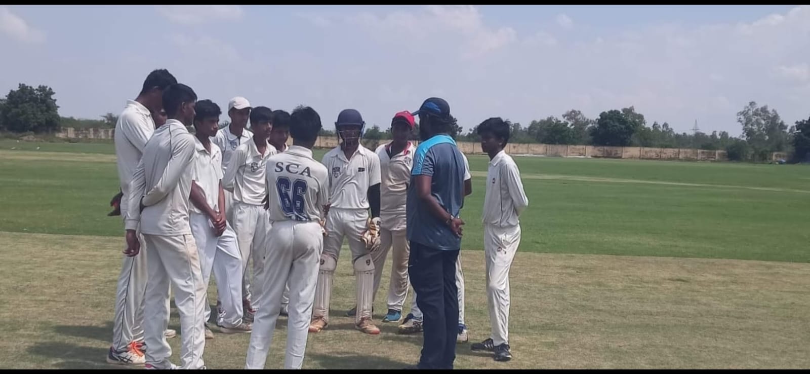 Batting coaching session
