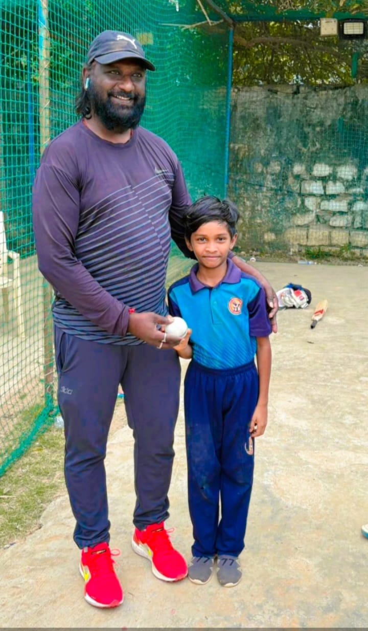 Cricket training in progress